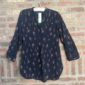 Floral Navy Women's Top